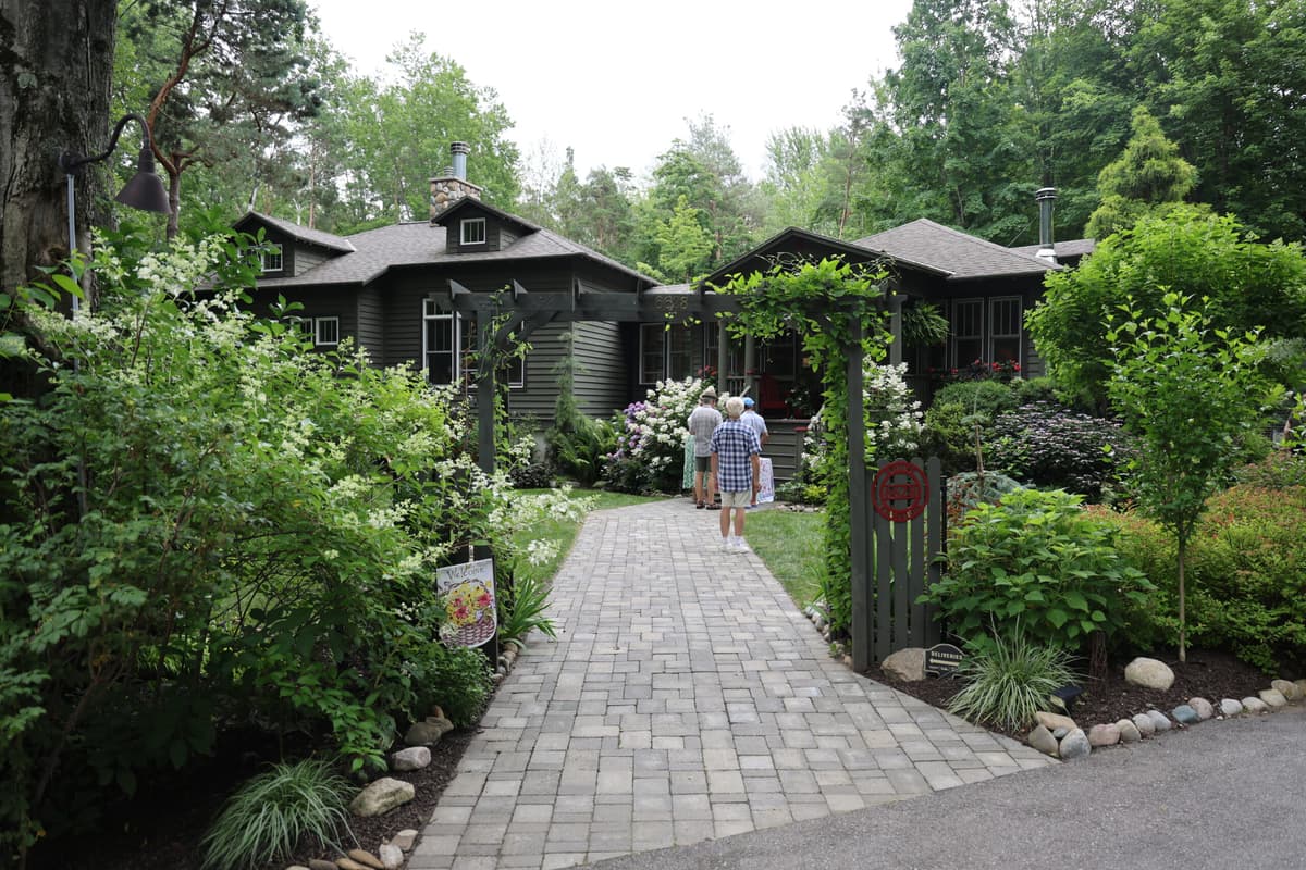 Lakeshore hydrangea borders and sculptured shrubs